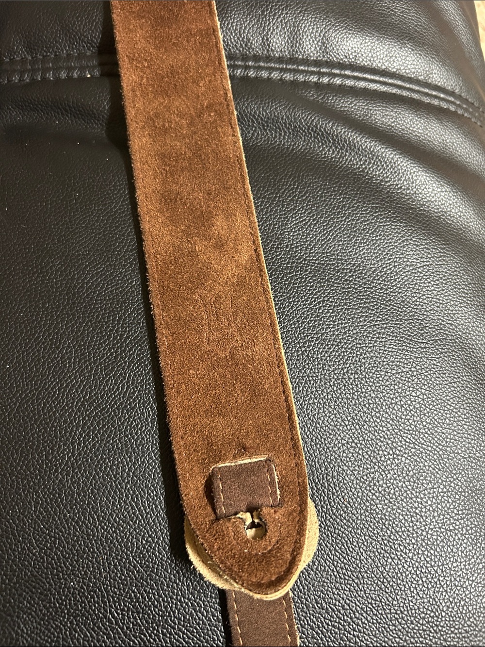 Suede leather Levy’s guitar strap. Smoke free home. Great condition.